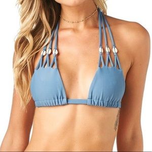 Montce swim - SYD SHELLS - TRIANGLE BIKINI TOP - Hampton blue